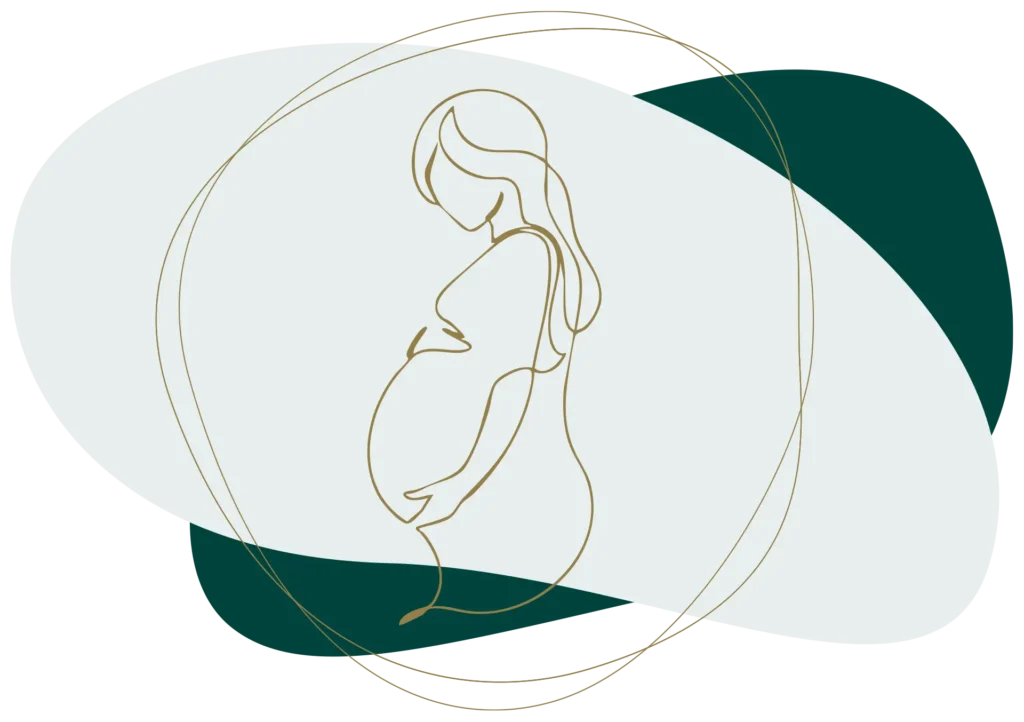 Strichzeichnung Schwangere